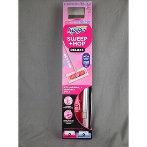 Swiffer Pink Sweep & Mop Deluxe 2-in-1 Kit Limited Edition Multi Surface New 💕